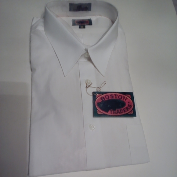 BOSTON TRADER'S MENS WHITE LONG SLEEVES DRESS SHIRT - Picture 5 of 12